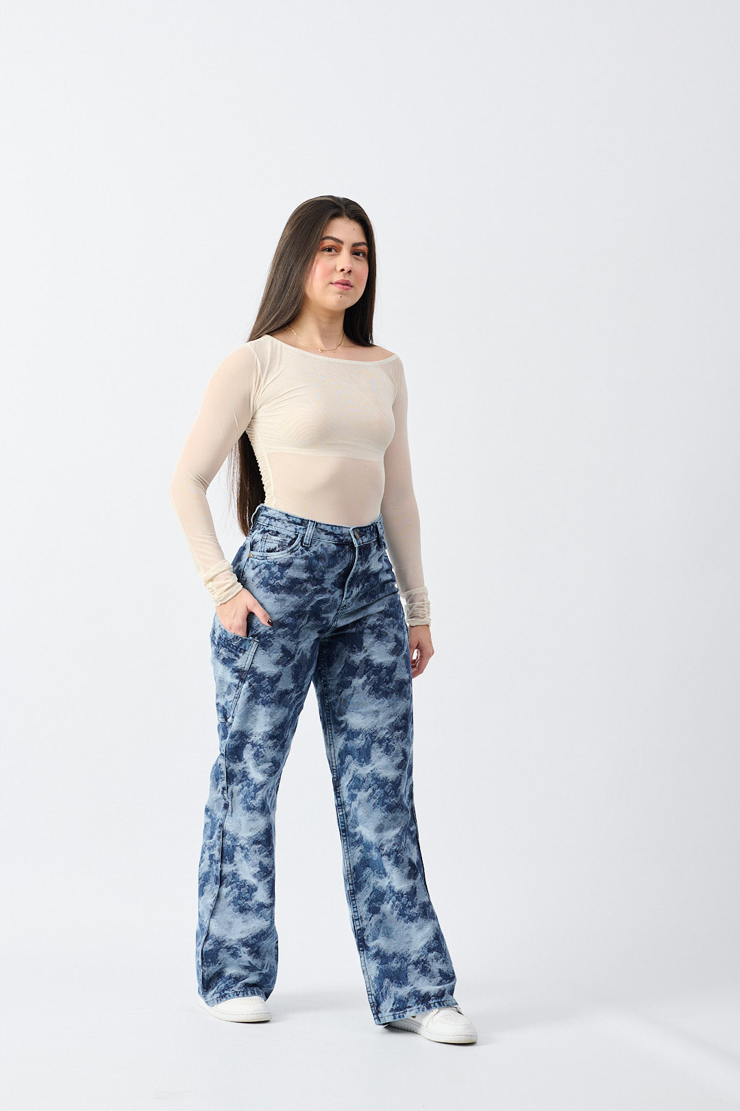 Ref 112- Jean Marble Blue